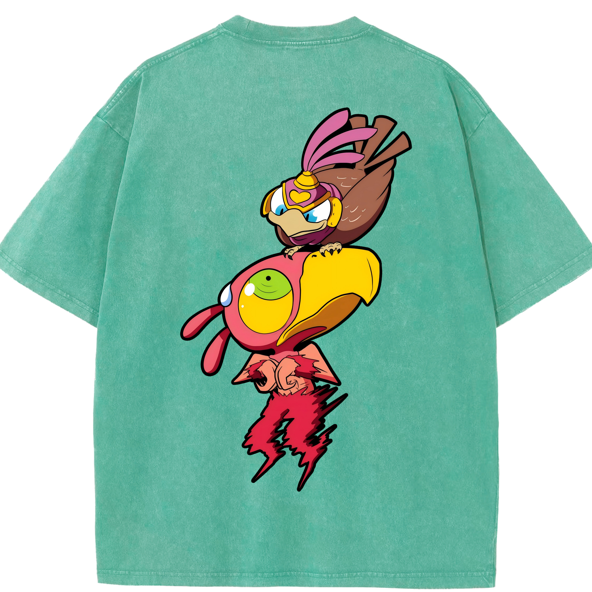 （画像用） ジョジョの奇妙な冒険 JoJo's Bizarre Adventure 綿100% ヴィンテージ風 半袖Tシャツ（背面プリント）